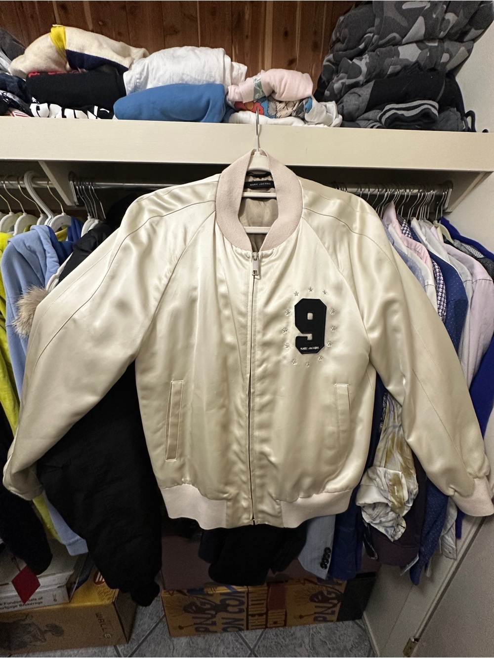 Marc Jacobs Olive Satin Jacket with Black Label
